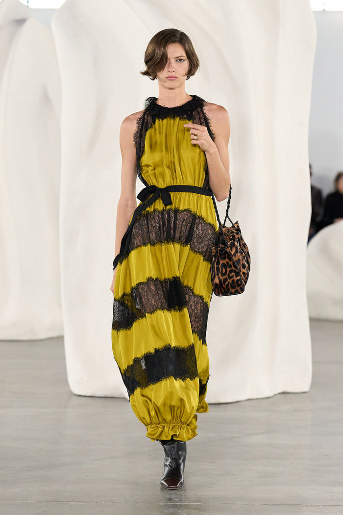 Alix Sleeveless Silk Dress - Citrine