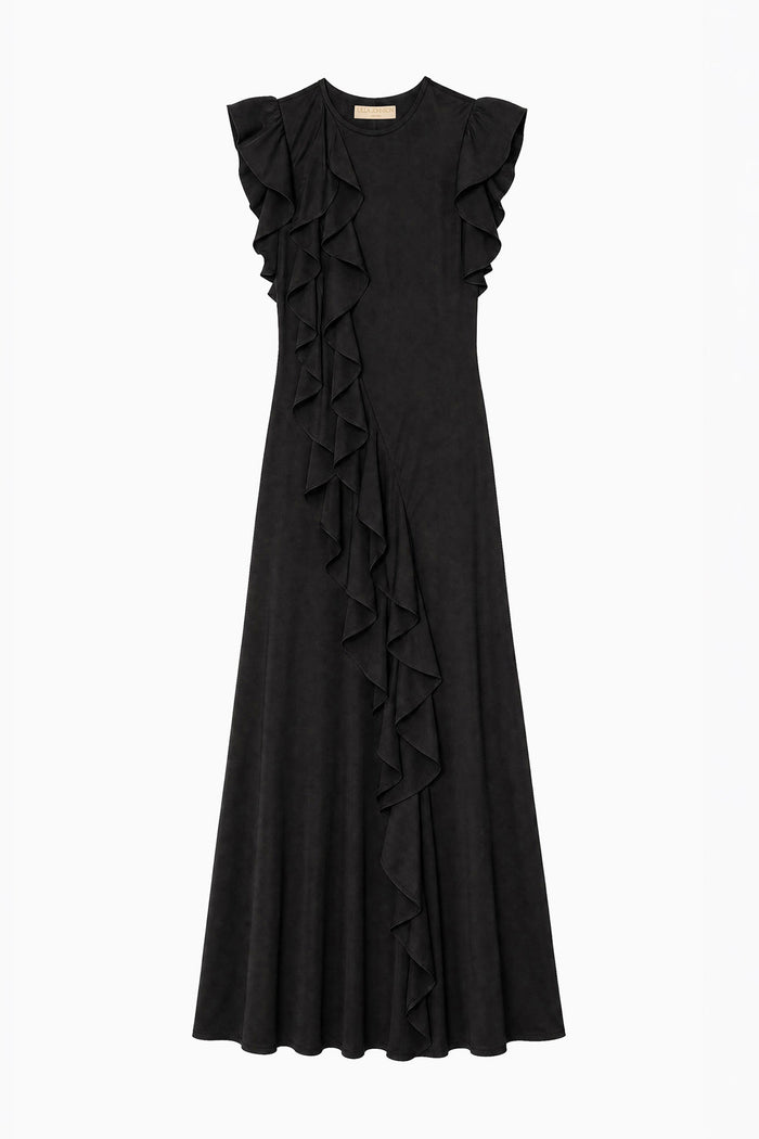 Ameline Sleeveless Silk Dress - Noir