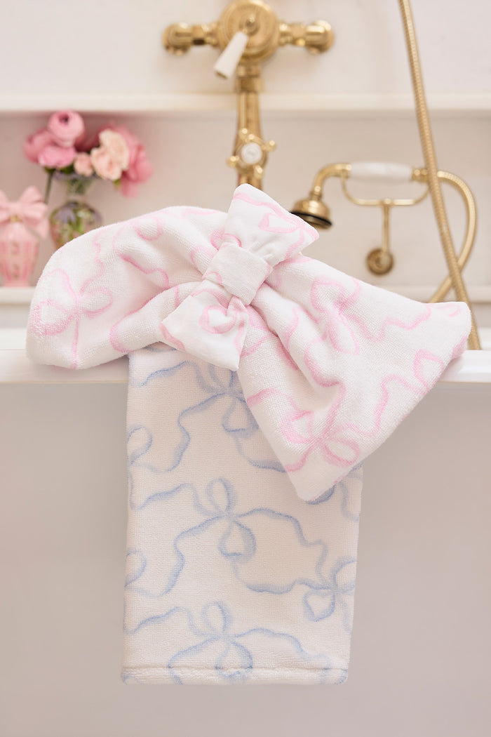 Bow Face Wash Beauty Headband-PINK BONNET