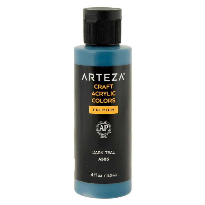 Bulk Pack of 12 Arteza Craft Acrylic Paint A503 Dark Teal 118ml