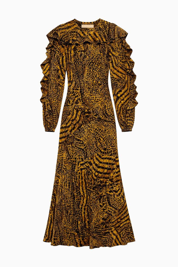 Dara Long Sleeve Silk Dress - Wren