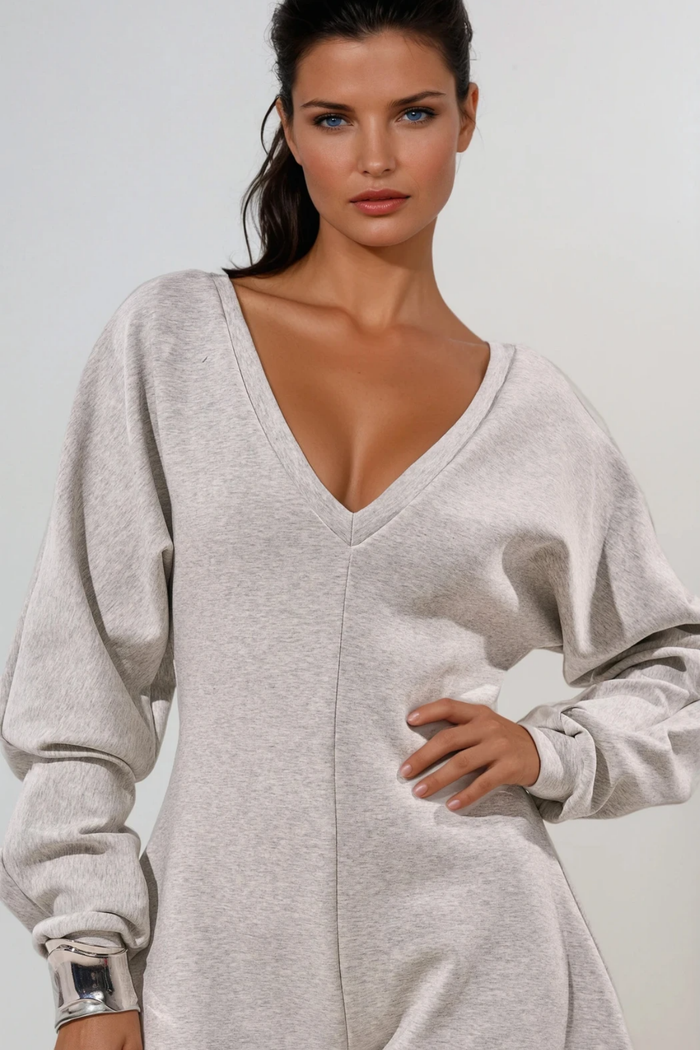 Dylis V Neck Barrel Jumpsuit