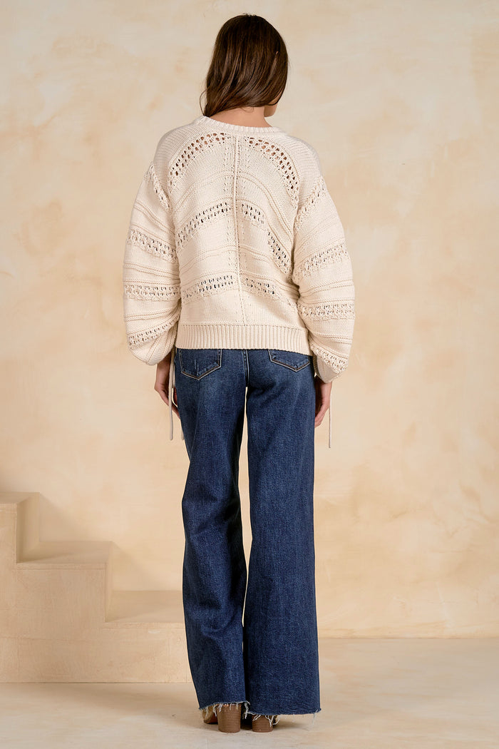 ELAN Knit Tie Sweater