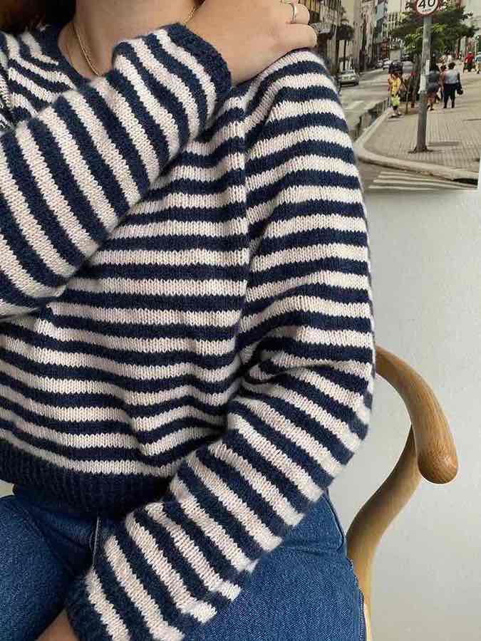 Eva Tee long sleeves, No 2 knitting kit