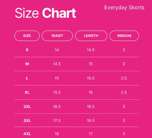 Everyday Skorts - Neon Pink