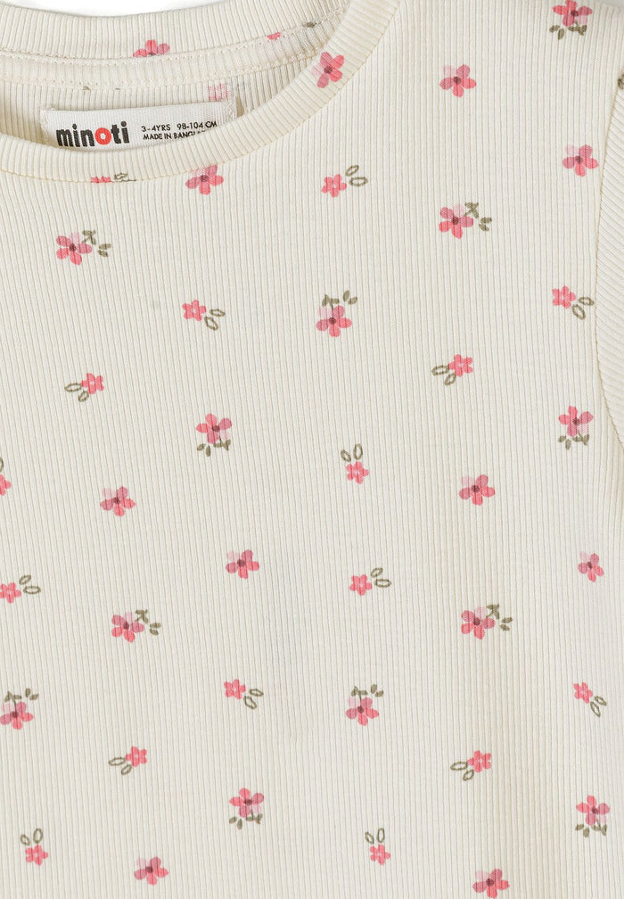 Pyjamas 3-Pack Floral Print Pink Cream - 8