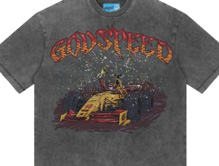 Godspeed F1 Dreams T-Shirt Grey Wash - Clothing - Mens - Jawns on Fire Sneakers & Shoes