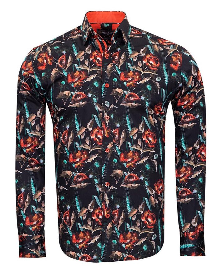 Green Neon Floral Pure Cotton Print-Makrom