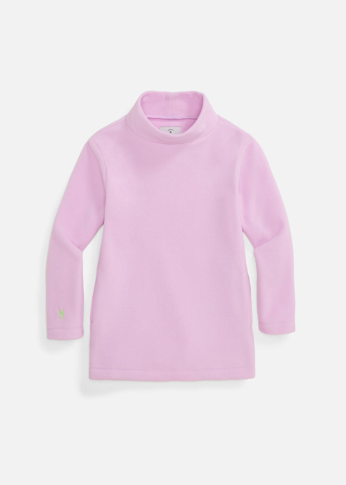 Greenbriar Girls Turtleneck in Vello Fleece (Orchid Bouquet)