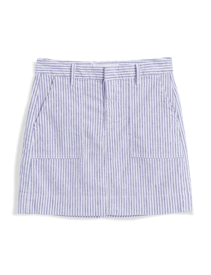 Striped skirt on a black background