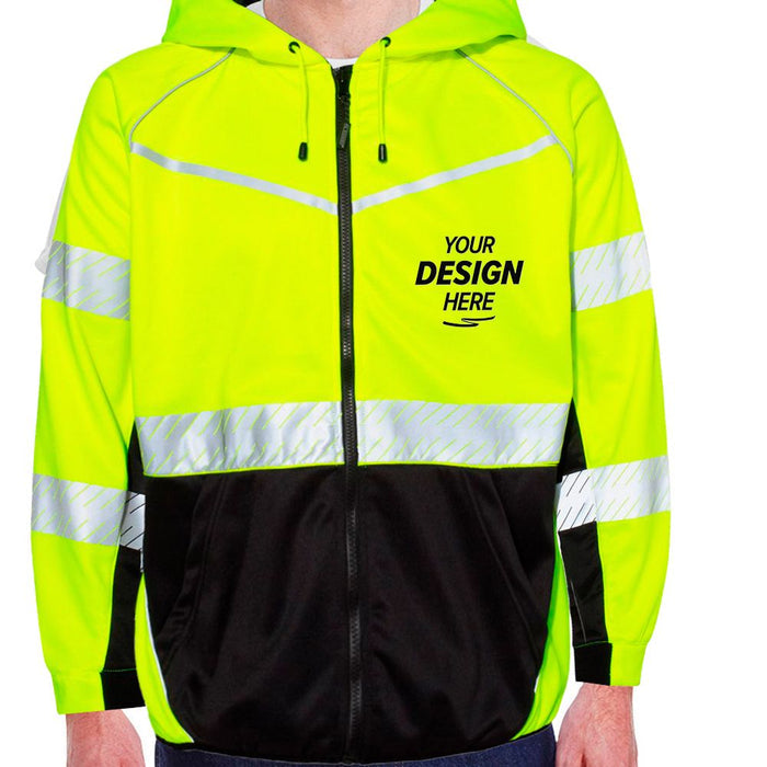 Kishigo Class 3 Black Series Full-Zip Hooded Sweatshirt