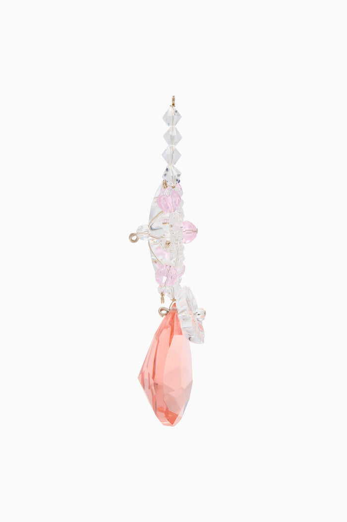Pink Crystal Lobmeyr Designer Holiday Ornament - Side Profile | Ulla Johnson