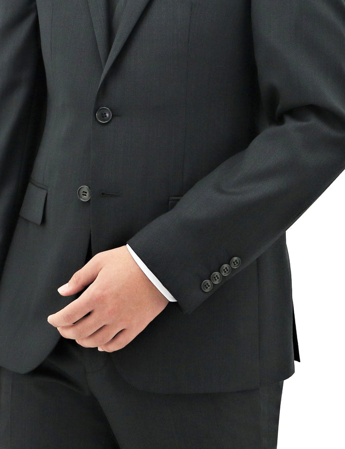 Michel 101 Black Australian Merino Wool Suit Jacket