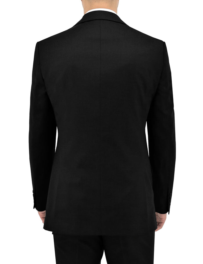 Michel 106 Black Australian Merino Wool Suit Jacket