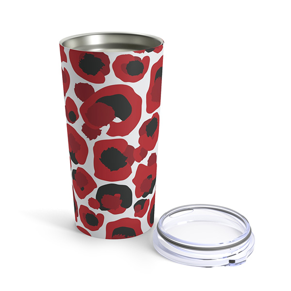 Red Gameday Cheetah Tumbler