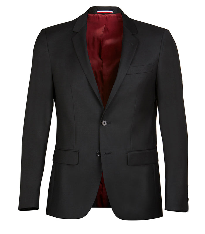 Shape 106 Black Australian Merino Wool Suit Jacket