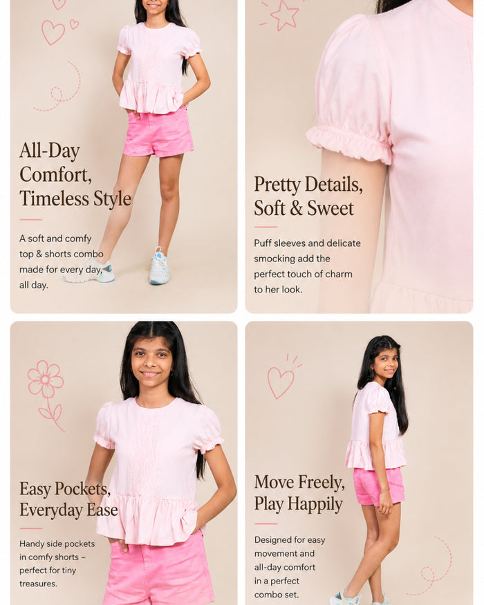 All Day Comfort Timeless Style Shorts and Top-Tweeny Mini