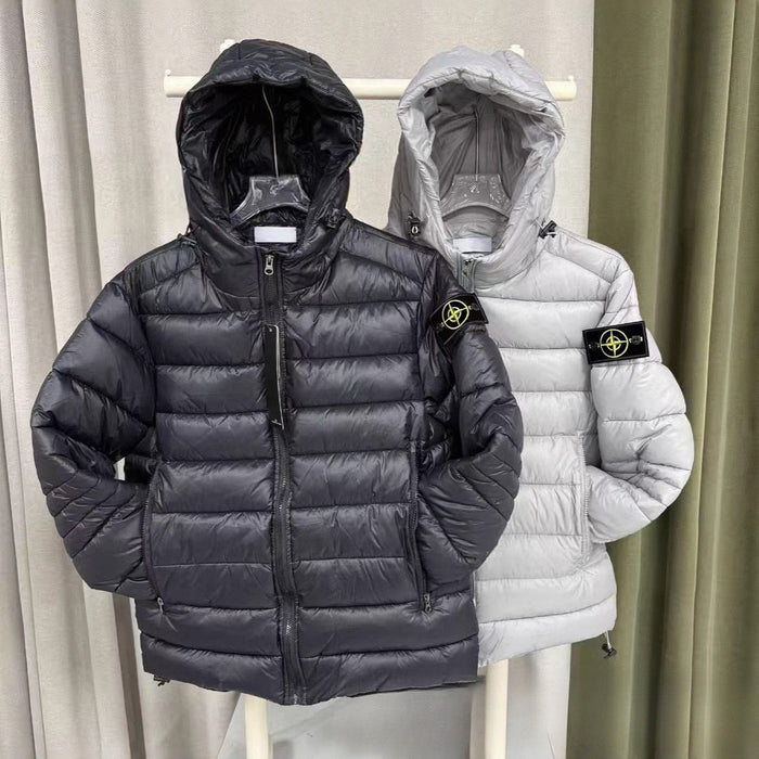 Stone Island Compass Down Jacket Grey