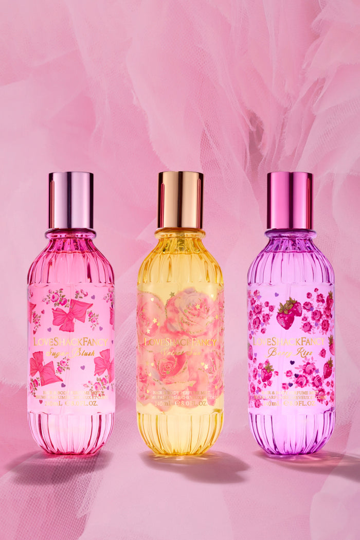 Sugar Blush Hair & Body Perfume Mist with Vanilla & Passion Fruit