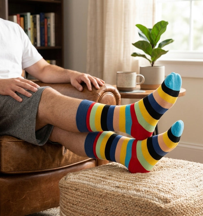 Signature Pack crew socks bundle, reinforced toe and heel crew-height fit