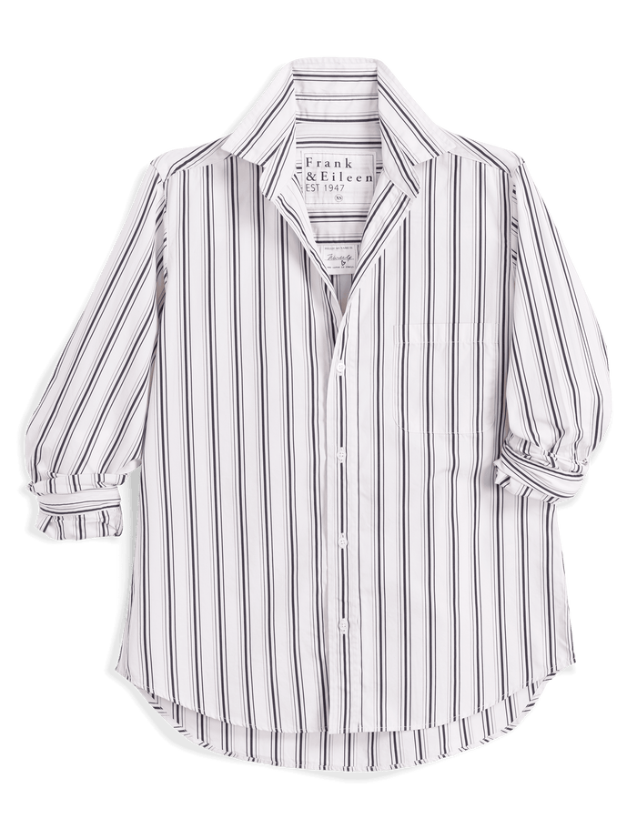 White shirt with black stripes on a transparent background