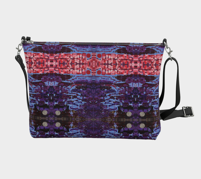 “Wisdom” Vegan Leather Crossbody (Purple, Pink)