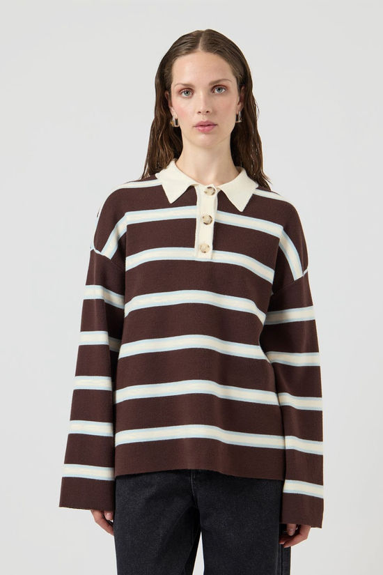 YASISABELL LS POLO KNIT PULLOVER S. NOOS