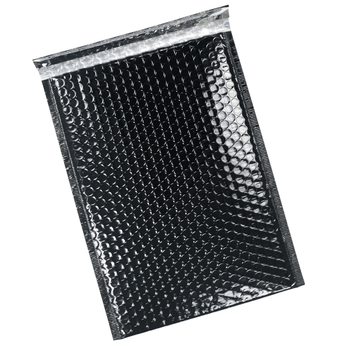 back view of black mailer