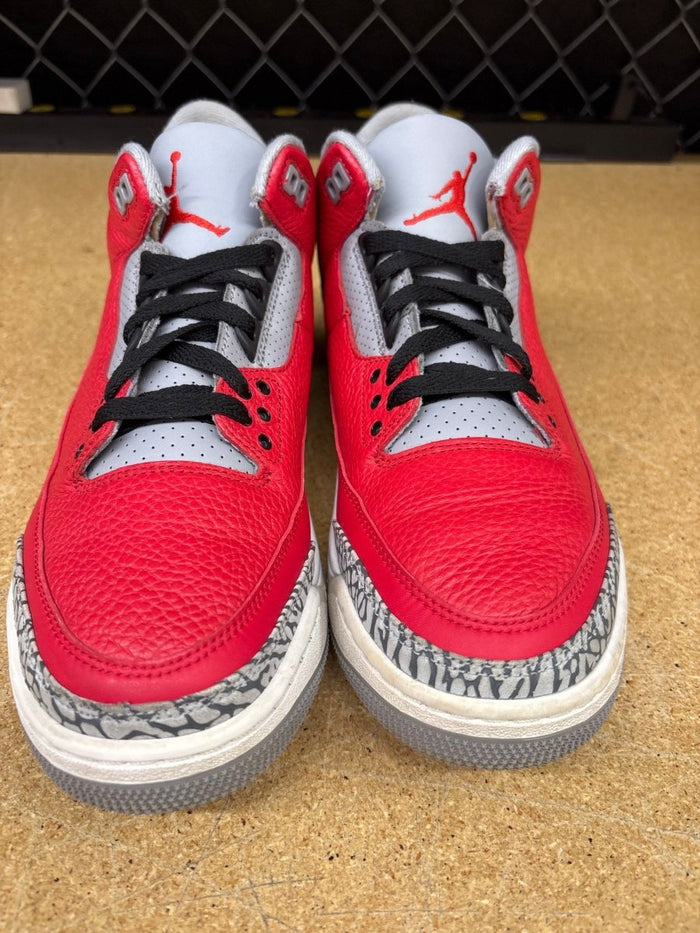 Jordan 3 Unite Red Cement (Men 10.5) Used - Sneakers - Jawns on Fire Sneakers & Shoes