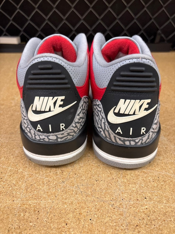Jordan 3 Unite Red Cement (Men 10.5) Used - Sneakers - Jawns on Fire Sneakers & Shoes