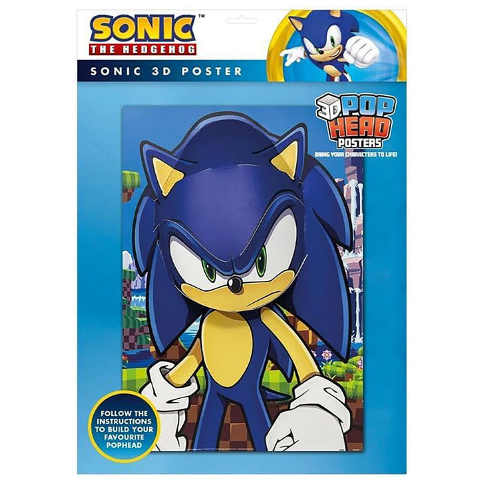 Sonic the Hedgehog 3D pop heads poster