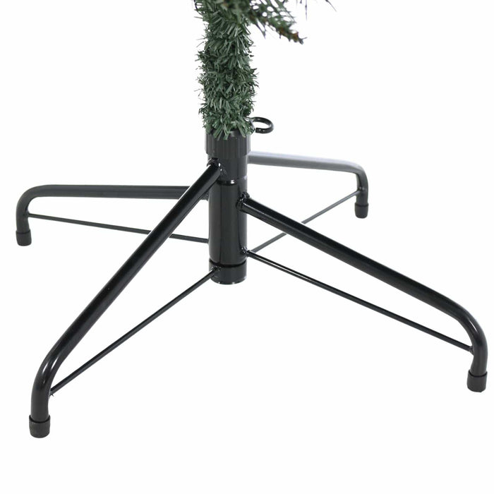 Black metal Christmas tree stand on a white background