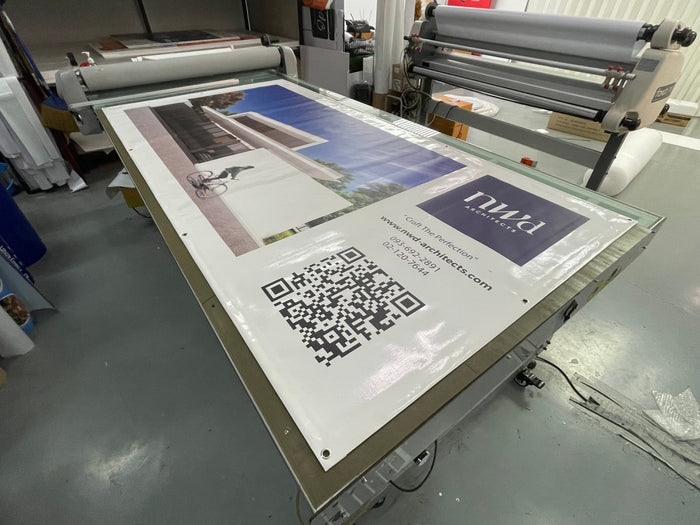 custom banner ป้าย โครงการบ้านจัดสรร full color print