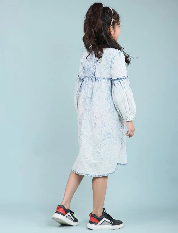 Acid Wash Denim Dress-Tweeny Mini