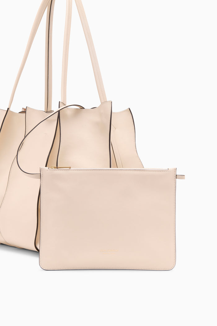 Cowrie Leather Adria Large Tote with Removable Pouch - Designer Bag Detail | Ulla Johnson