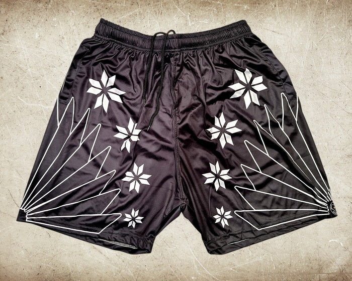 Adult Native Black / White Shorts