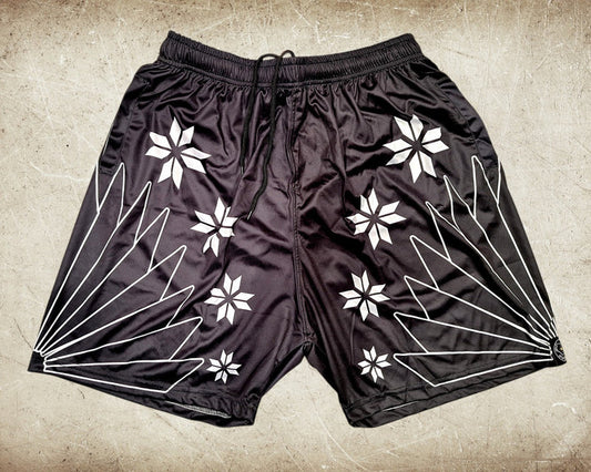Adult Native Black / White Shorts