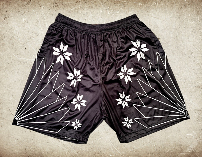 Adult Native Black / White Shorts