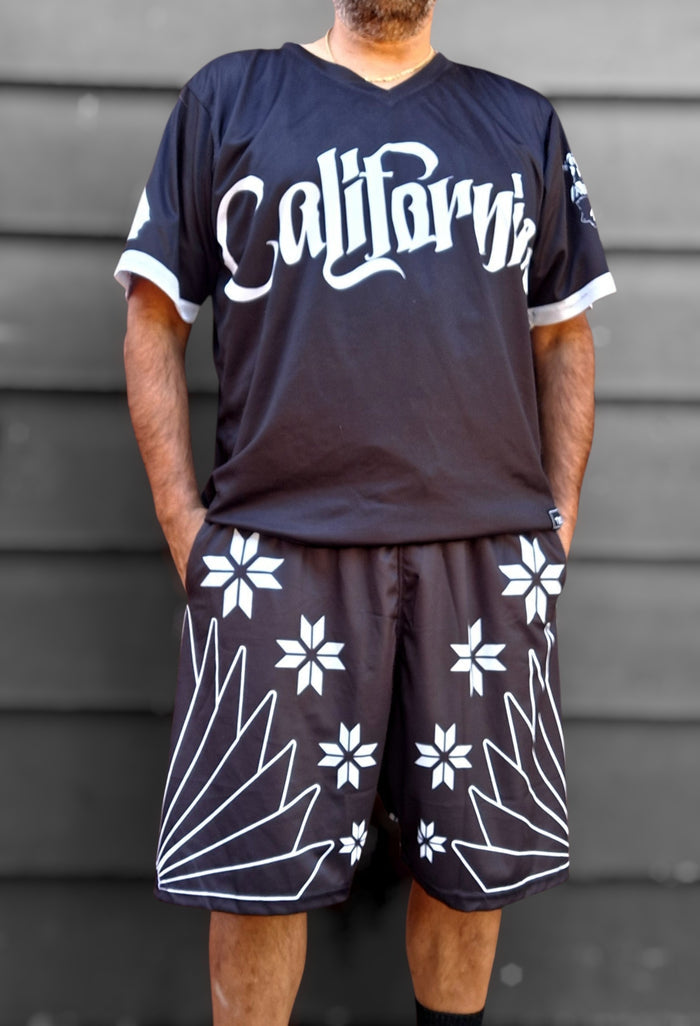 Adult Native Black / White Shorts