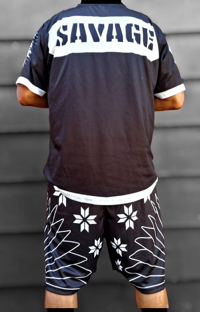 Adult Native Black / White Shorts