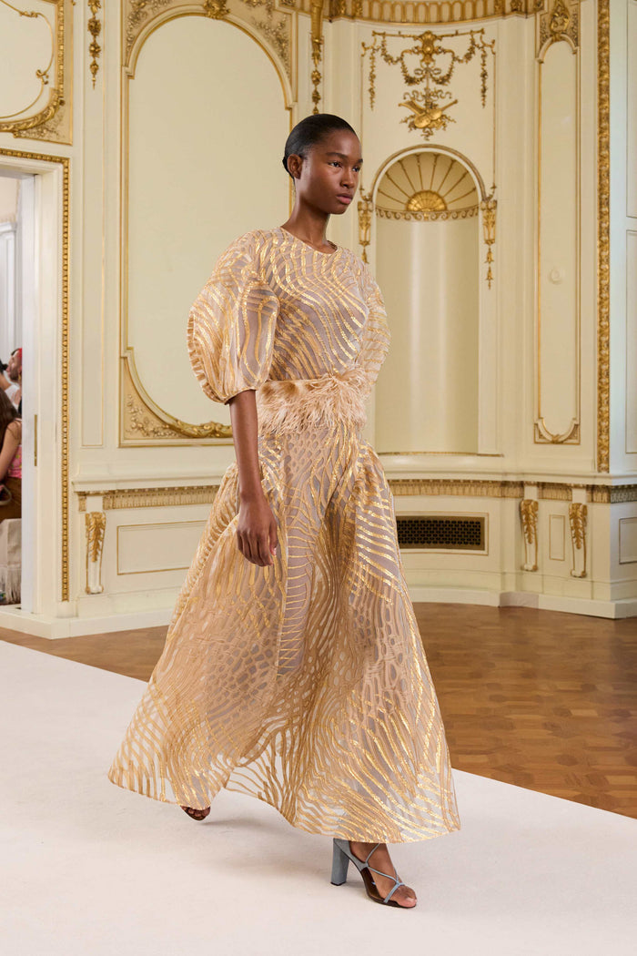Akami Lurex Top in Gold - SS26 Runway Look 20, Designer Luxury Styling | Ulla Johnson