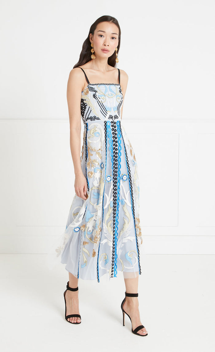 Alessia Strappy Dress - Halogen Blue