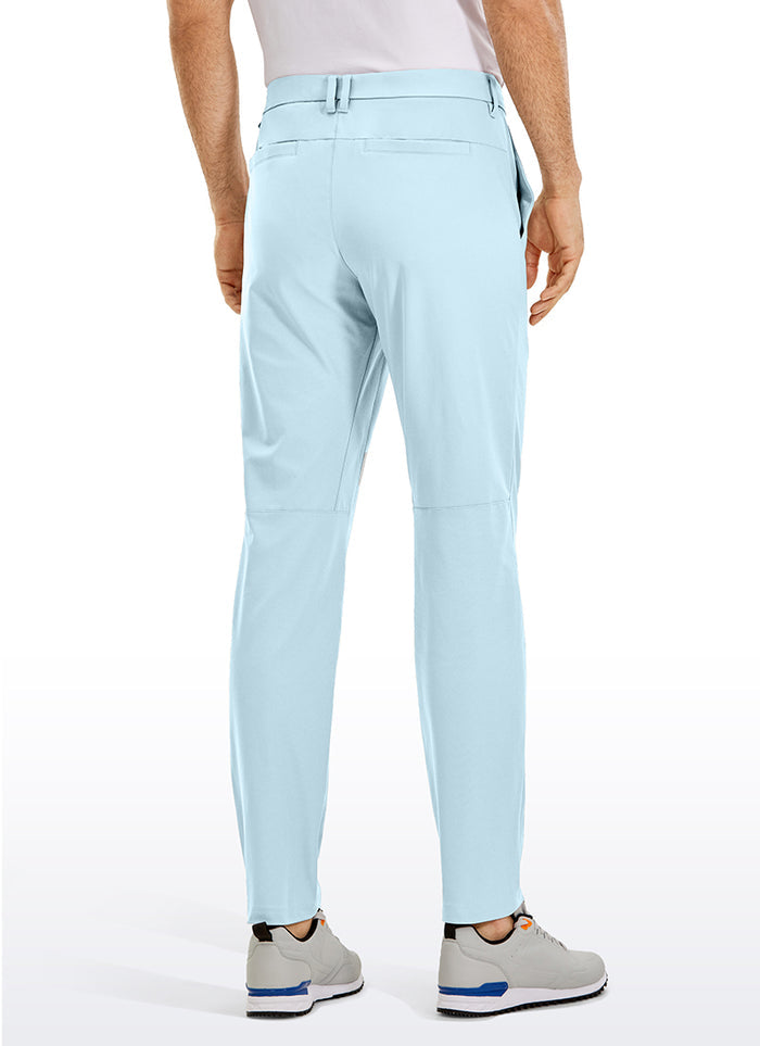 CRZ YOGA Mens Work Classic Fit All-Day Comfort Golf Pants Pockets 32'' Chambray Blue