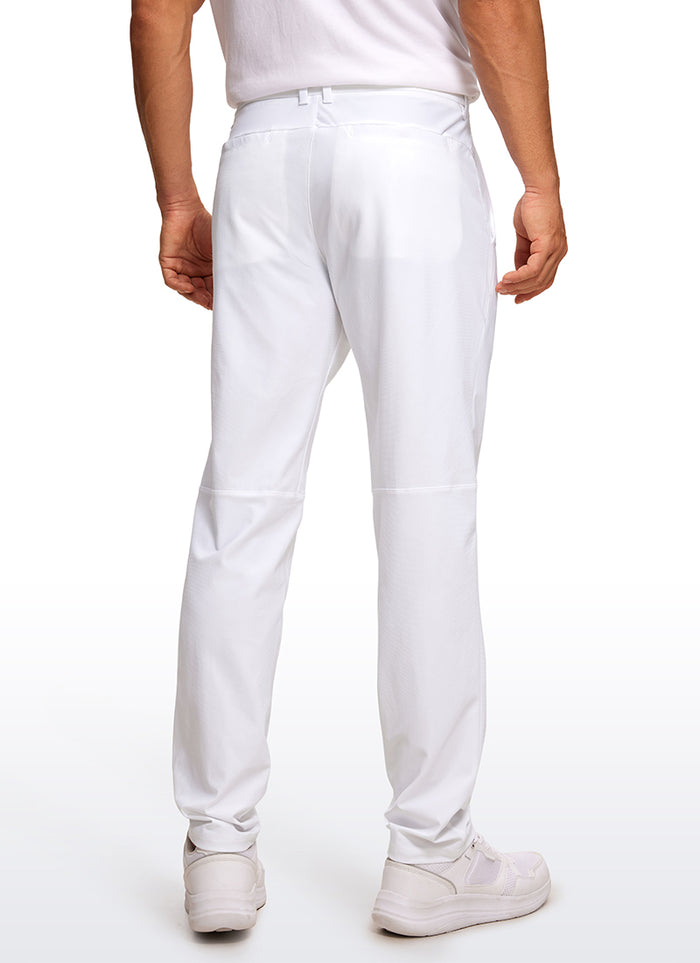 CRZ YOGA Mens Work Classic Fit All-Day Comfort Golf Pants Pockets 34'' White
