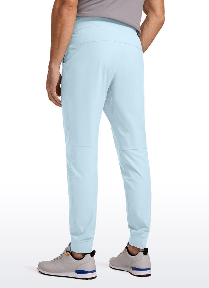 CRZ YOGA Mens Work Slim Fit All-Day Comfort Golf Joggers 30'' Chambray Blue