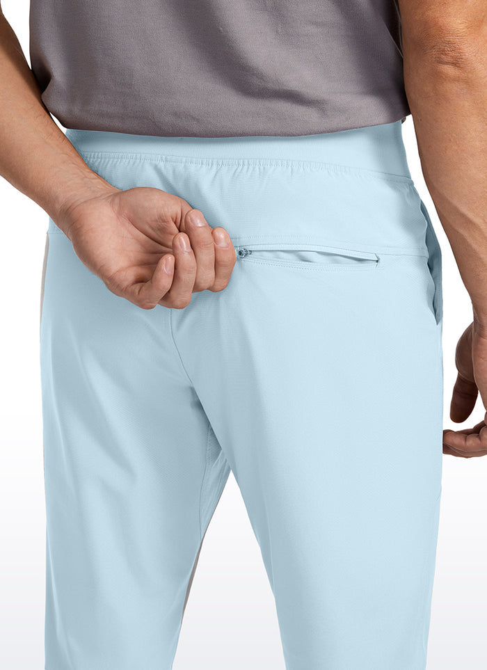 CRZ YOGA Mens Work Slim Fit All-Day Comfort Golf Joggers 30'' Chambray Blue