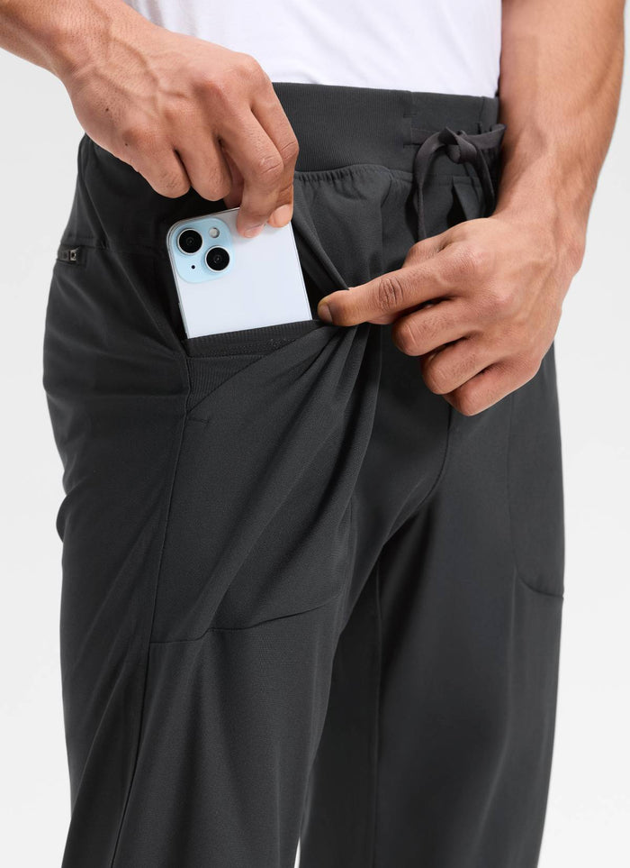 CRZ YOGA Men All Day Comfy Quick Dry with Pockets Golf Pants 31'' Ink Gray