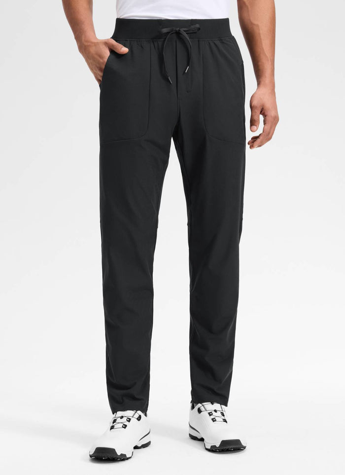 CRZ YOGA Men All Day Comfy Quick Dry with Pockets Golf Pants 31'' Black