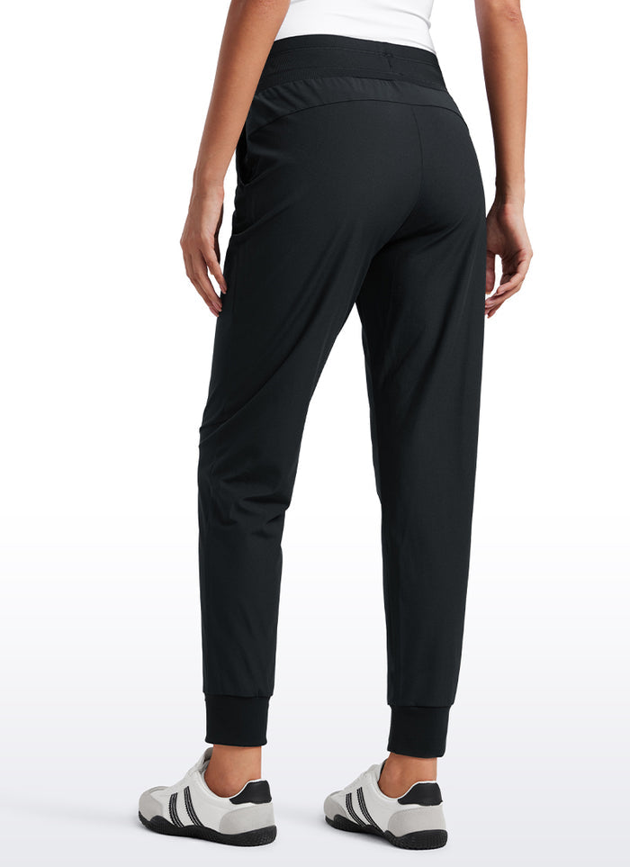 CRZ YOGA Women's Golf All-day Slim-Fit Joggers 27.5'' with pockets Black