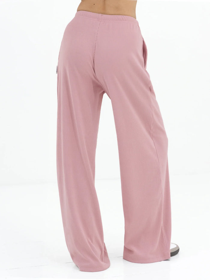 Alma Wide Leg Trousers - Dusky Pink